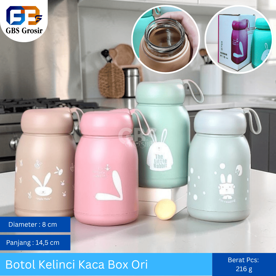 Botol Kelinci Kaca Box Ori (100pcs)