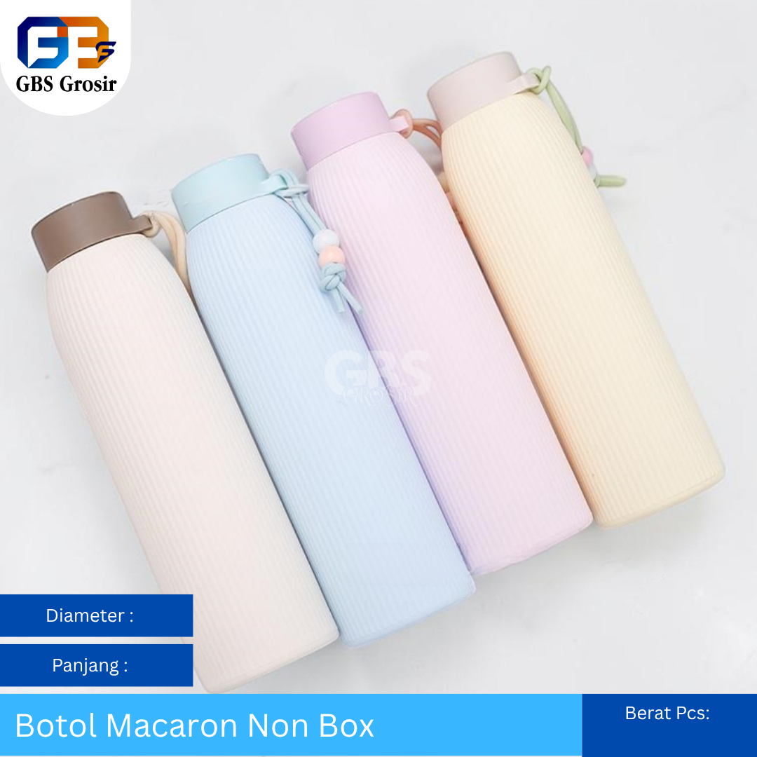 Botol Macaron Kaca NON box (80pcs)
