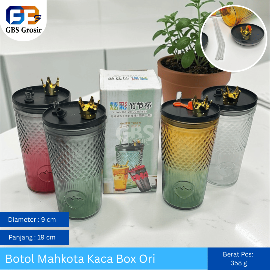 Botol Mahkota Kaca Box Ori (58pcs)
