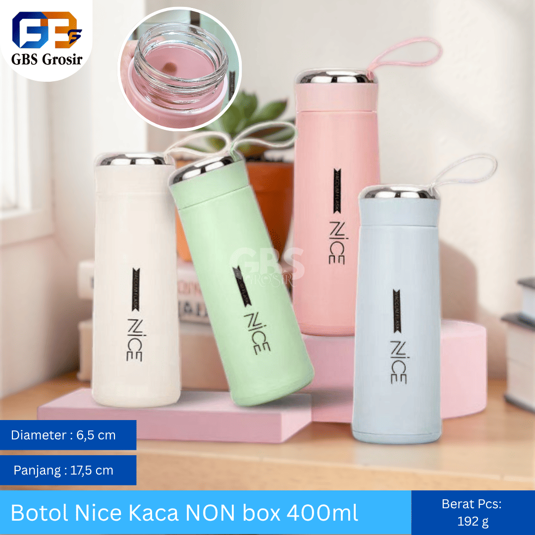 Botol Nice Kaca NON box 400ml (80pcs)
