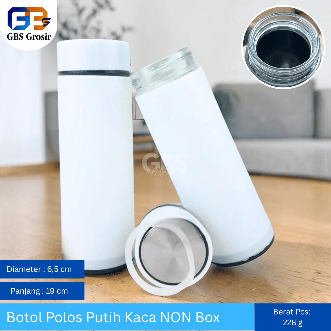 Botol Polos Putih Kaca NON Box (80pcs)