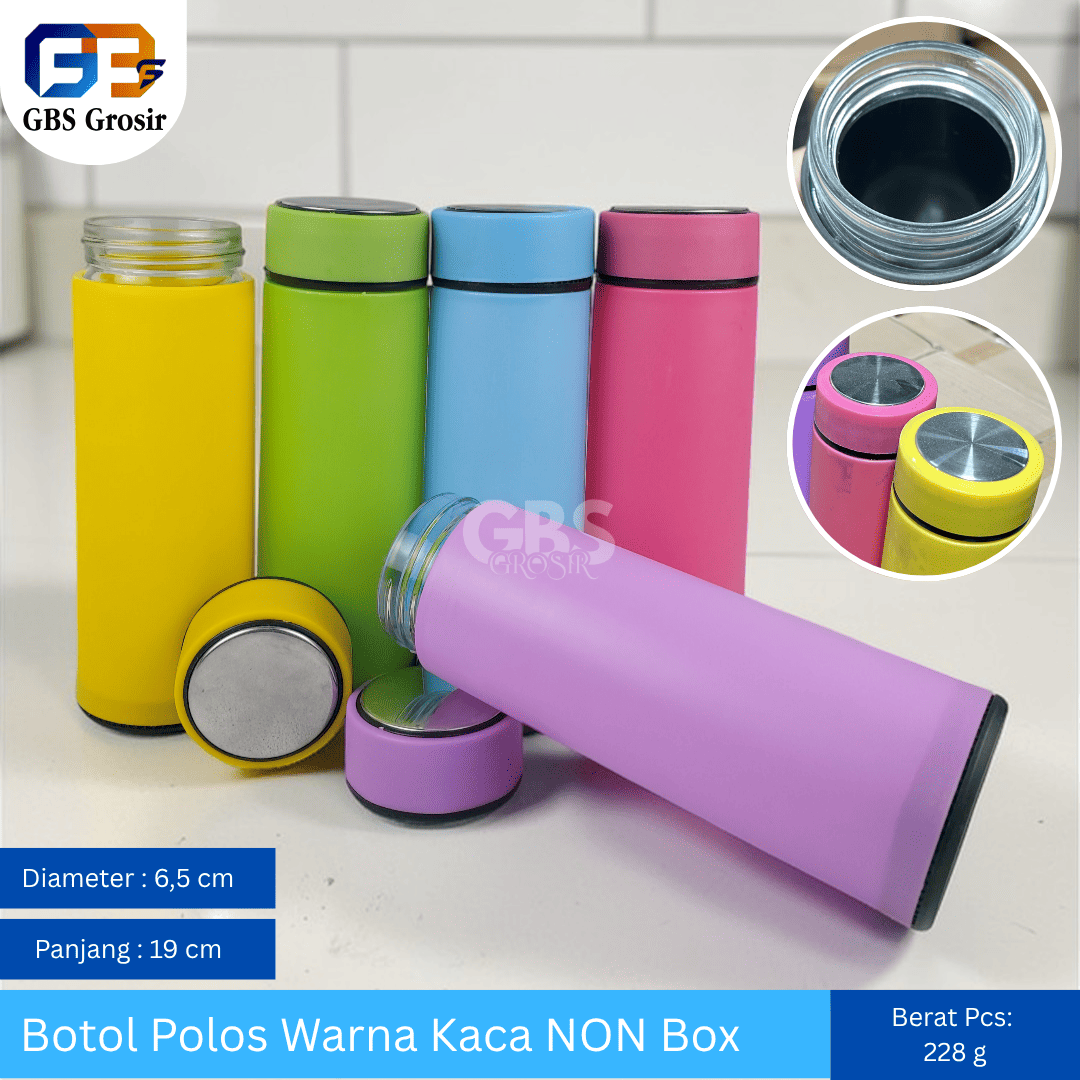 Botol Polos Warna Kaca NON Box (80pcs)