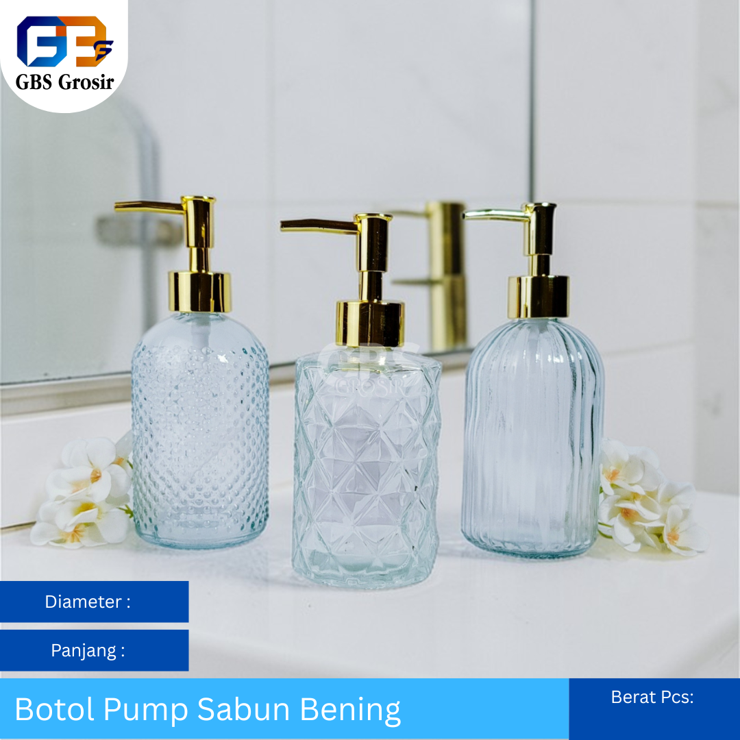 Botol Pump Sabun Bening (48pcs)