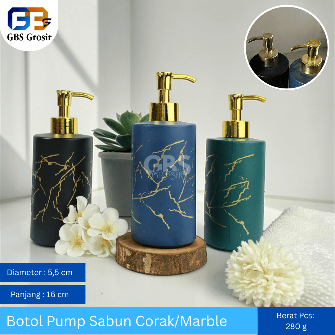 Botol Pump Sabun Corak/Marble NON Box (46pcs)
