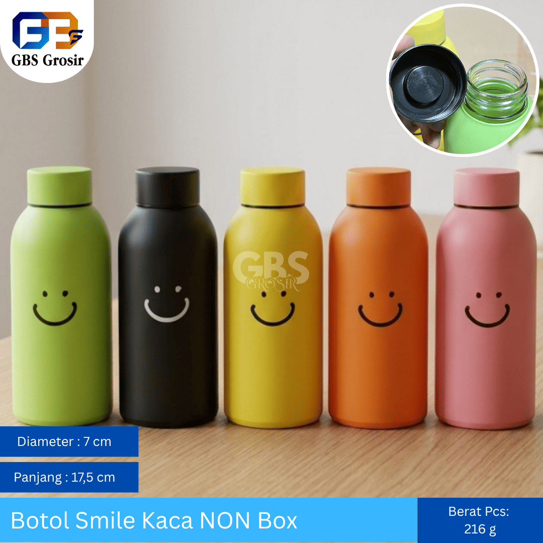 Botol Smile Kaca NON Box (80pcs)