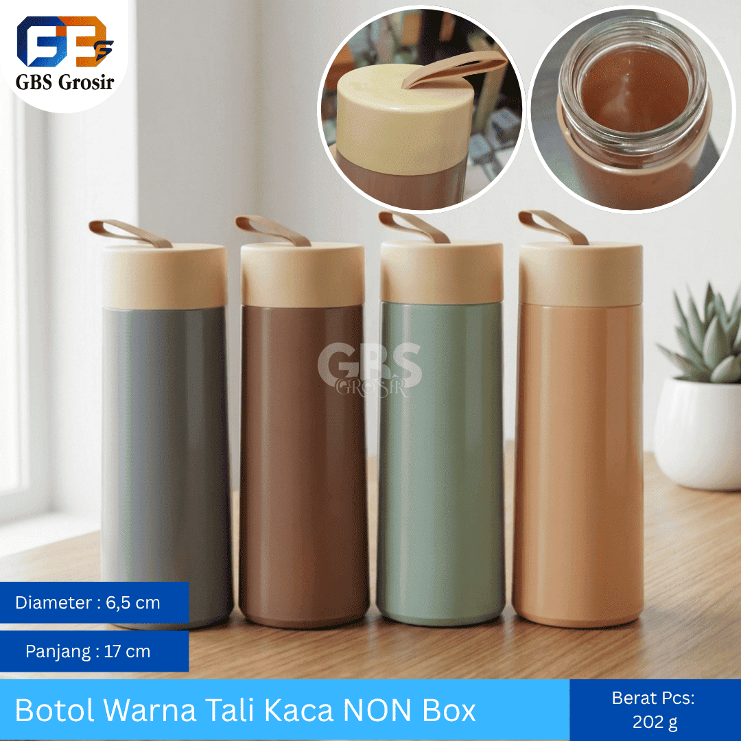 Botol Warna Tali Kaca NON Box (80pcs)