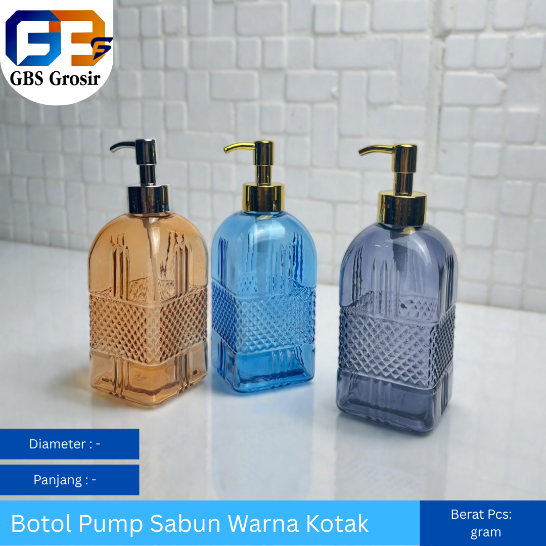 Botol Pump Sabun Warna Kotak NON Box (48pcs)