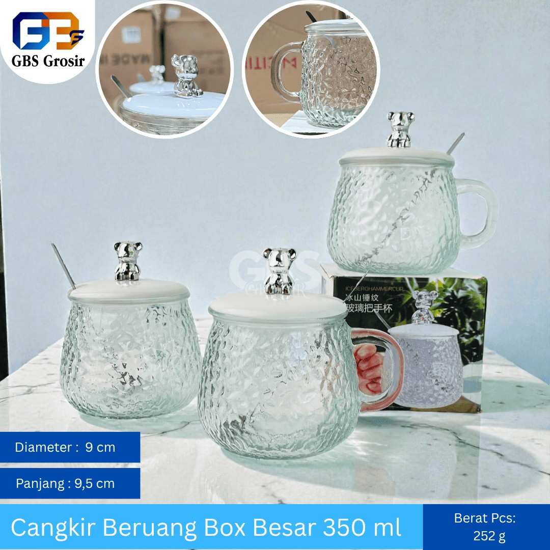 Cangkir Beruang Box Besar 350 ml (60pcs)