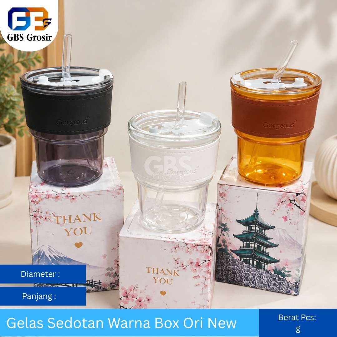 Gelas Sedotan Warna Box Ori New (58pcs)