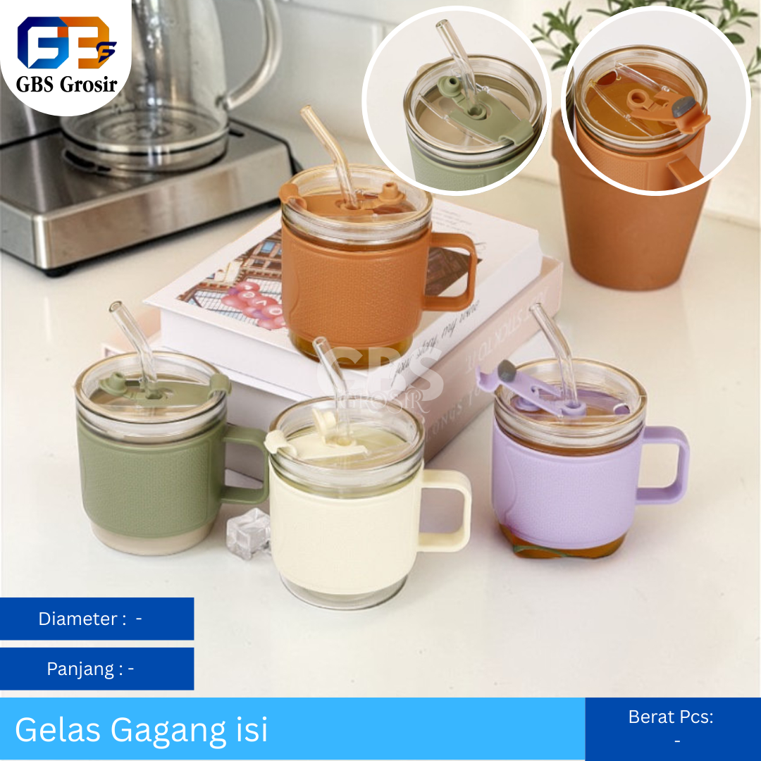 Gelas Gagang Kaca (70pcs)