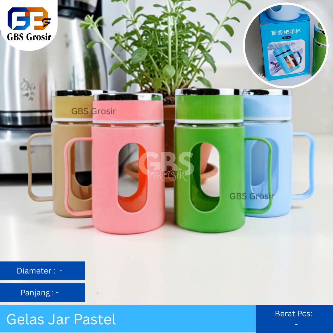 Gelas Jar Pastel Box Ori (60pcs)