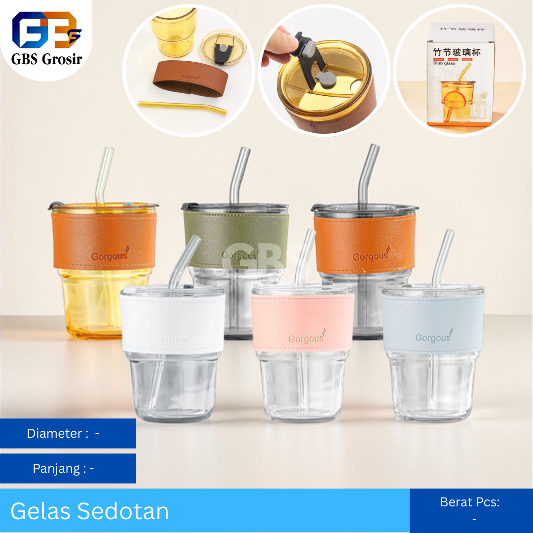 Gelas Sedotan Warna Box Ori (58pcs)