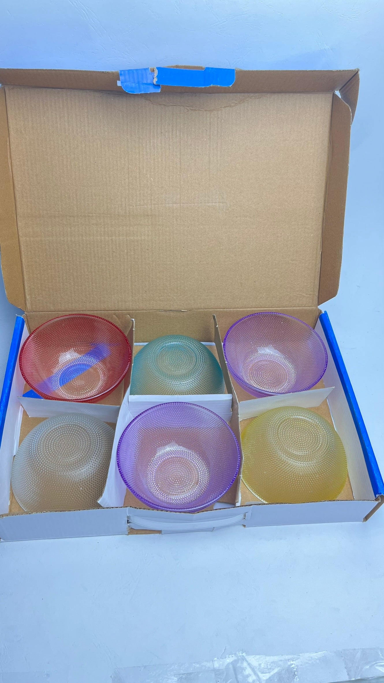 Mangkok Selin Kaca Warna Set (16set)