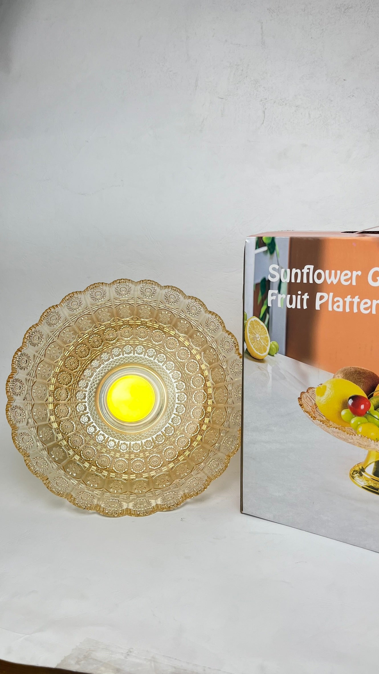 Piring Buah Kaca Warna (16pcs)