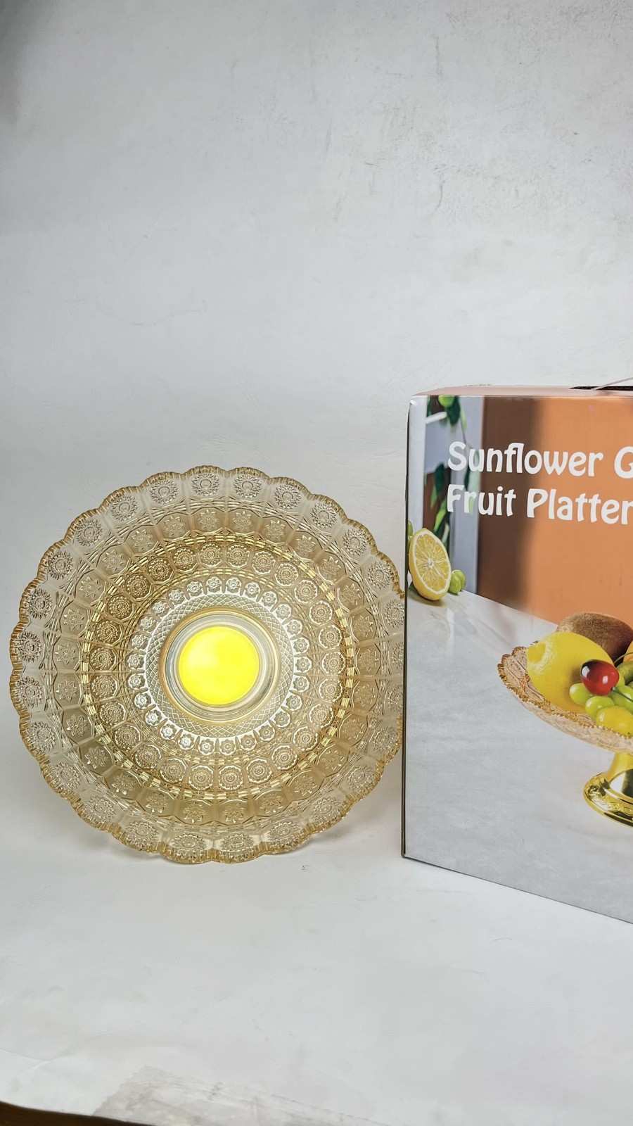 Piring Buah Kaca Warna (16pcs)