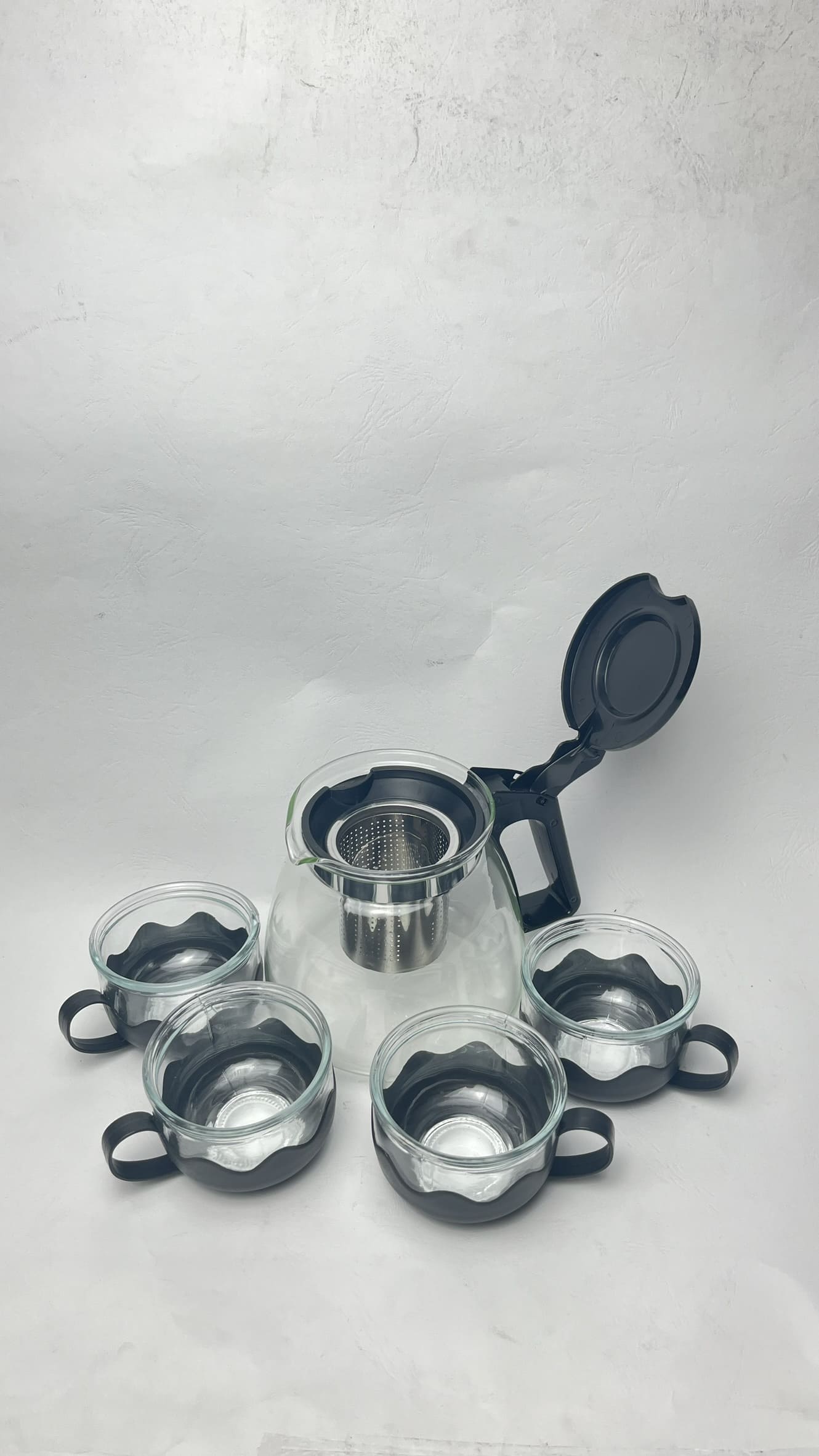 Set Teko Hitam + Saringan Box Ori (24set)