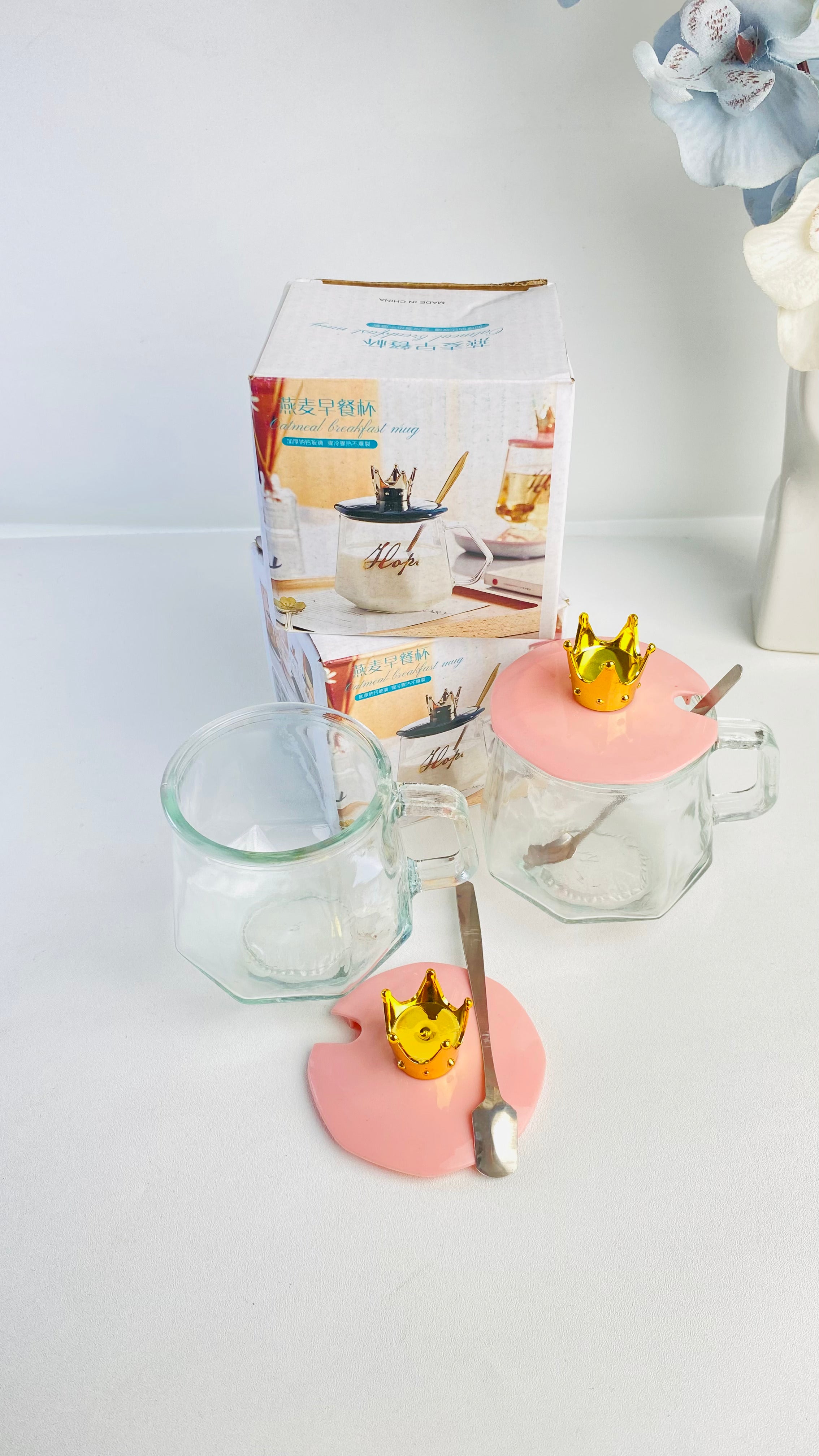 Cangkir Mahkota Box Asli (80pcs)