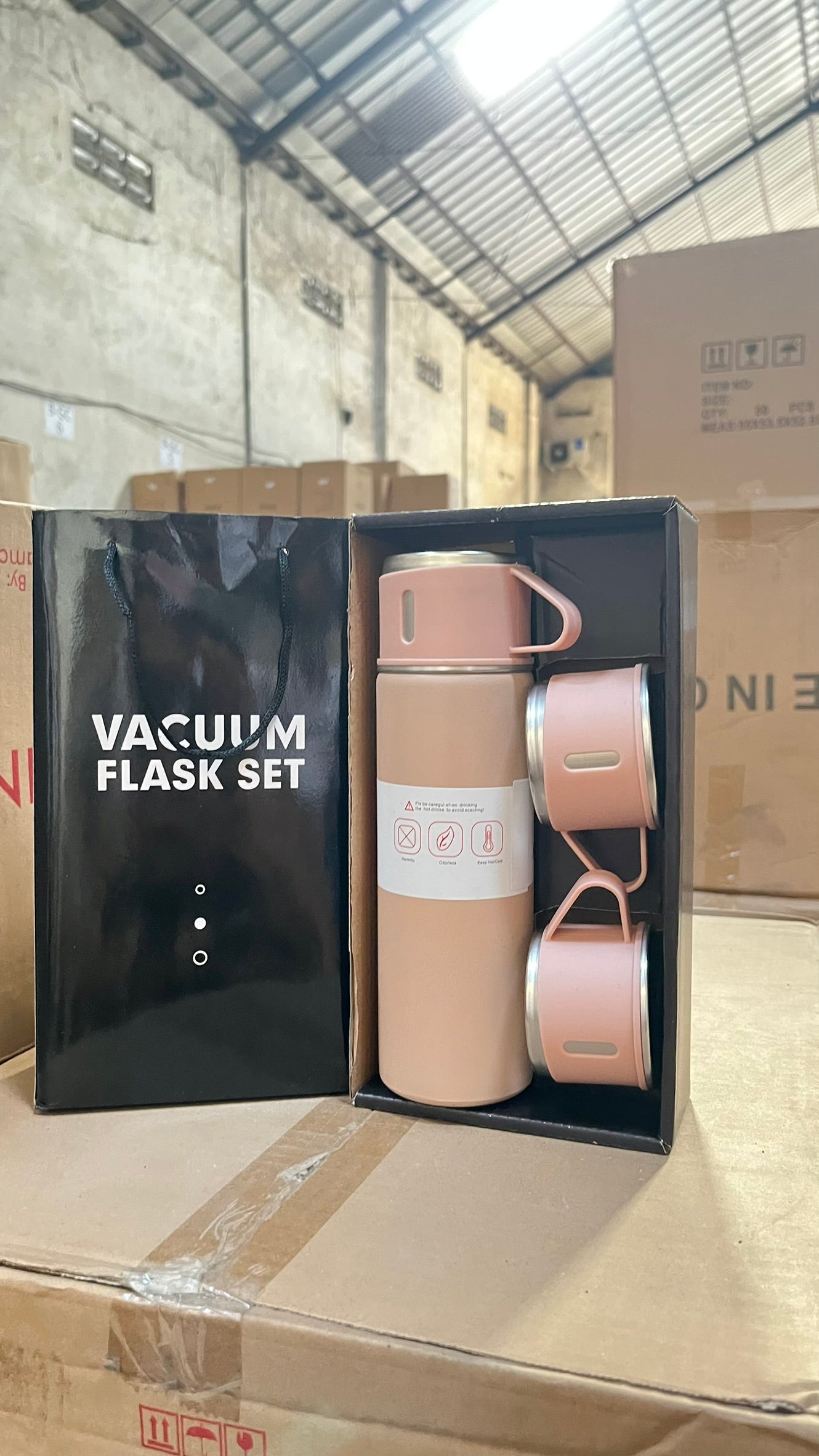 TERMOS VACCUM SET SULTAN Pink (24pcs)