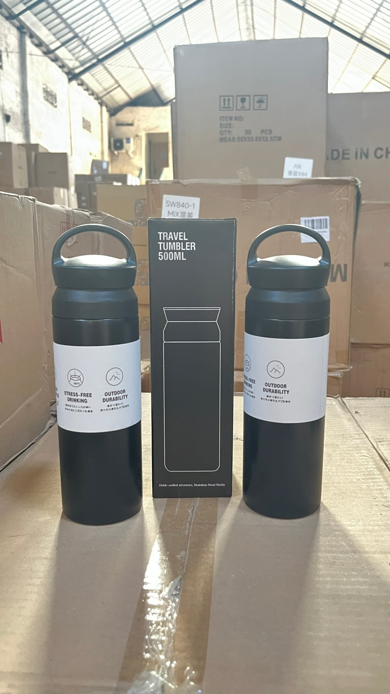 Termos Tenteng BLACK 500ml (50pcs)