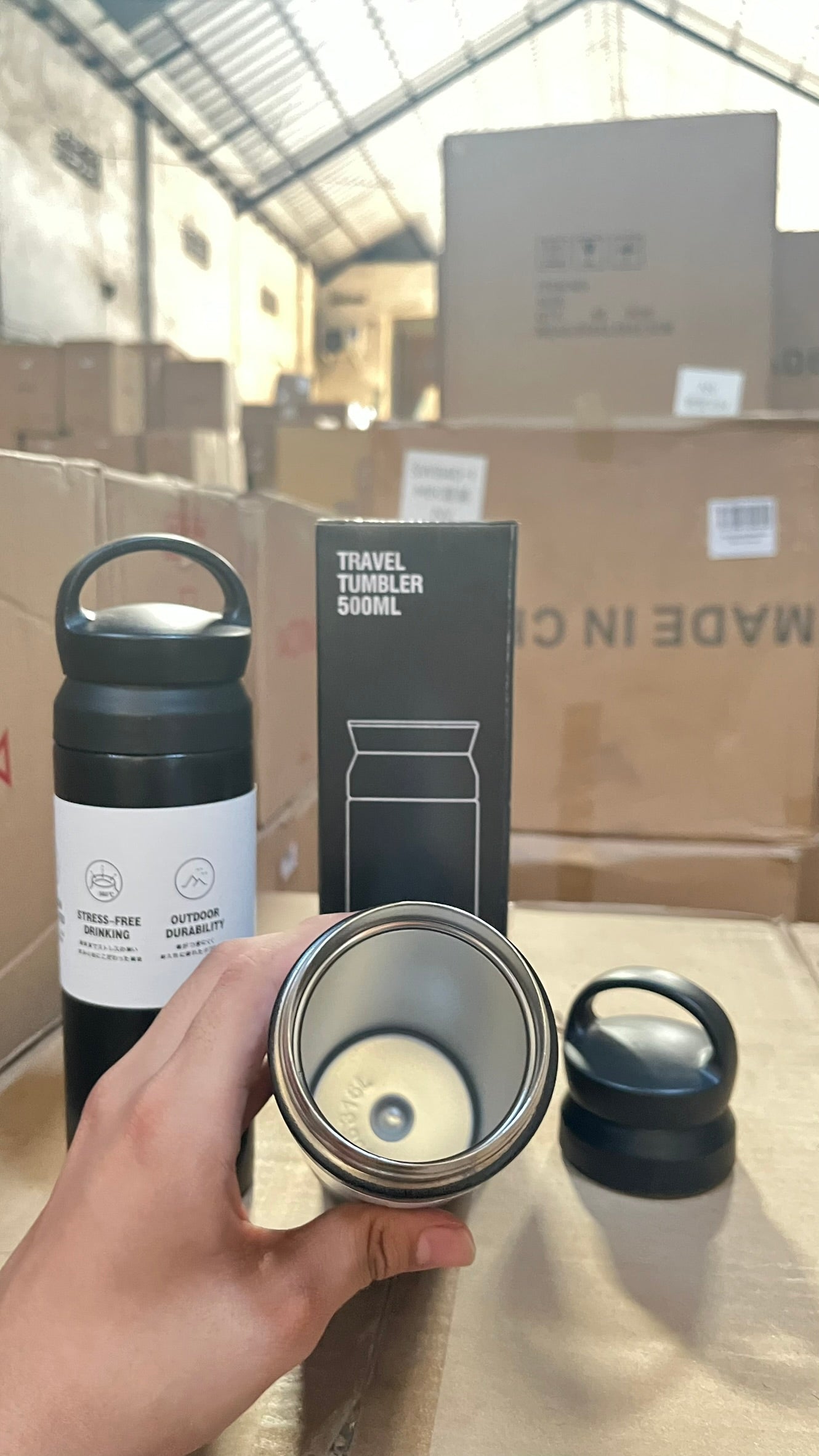 Termos Tenteng BLACK 500ml (50pcs)