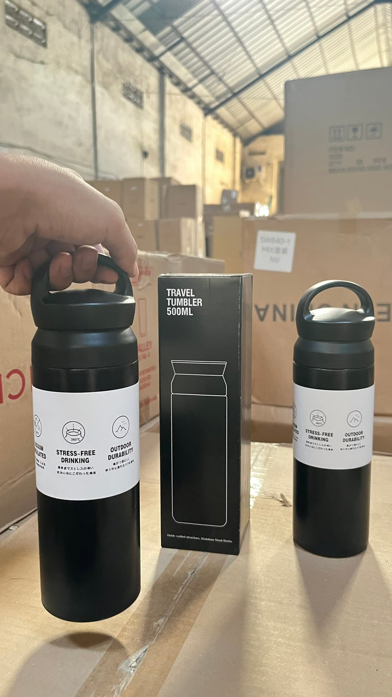 Termos Tenteng BLACK 500ml (50pcs)