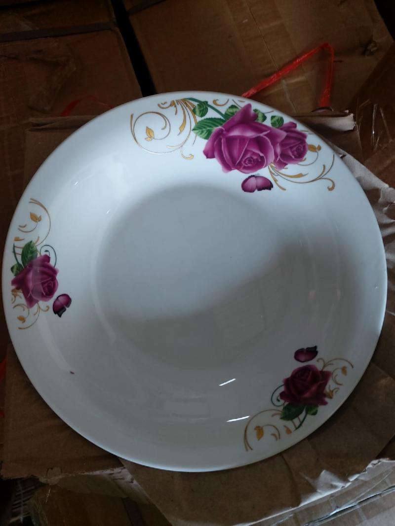 Piring 9.25 Omega Bunga Kupu Purple No Line Dinasty (48pcs)