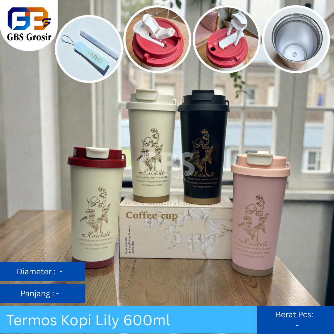 Termos Kopi Lily 600ml (50pcs)