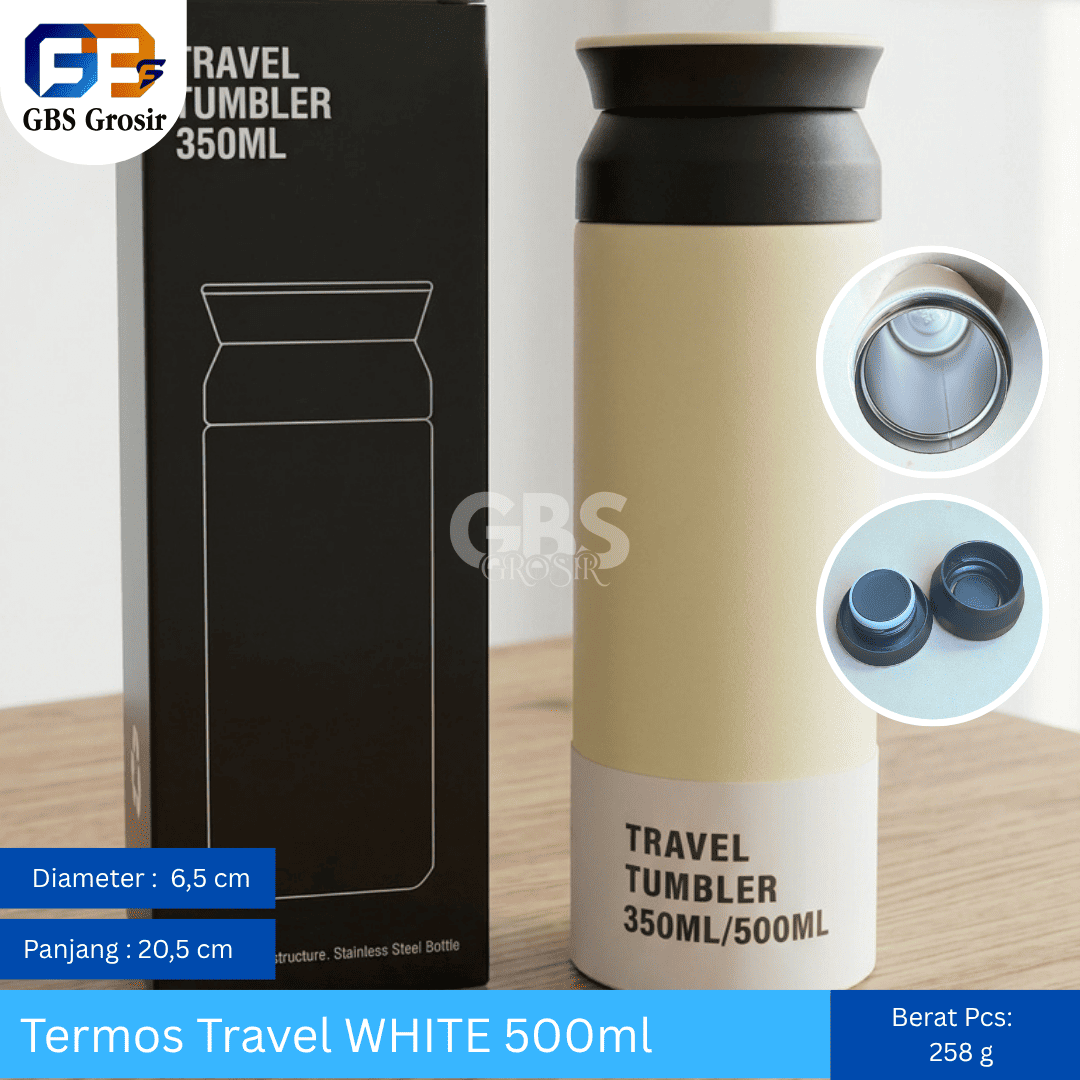 Termos Travel WHITE 500ml (50pcs)
