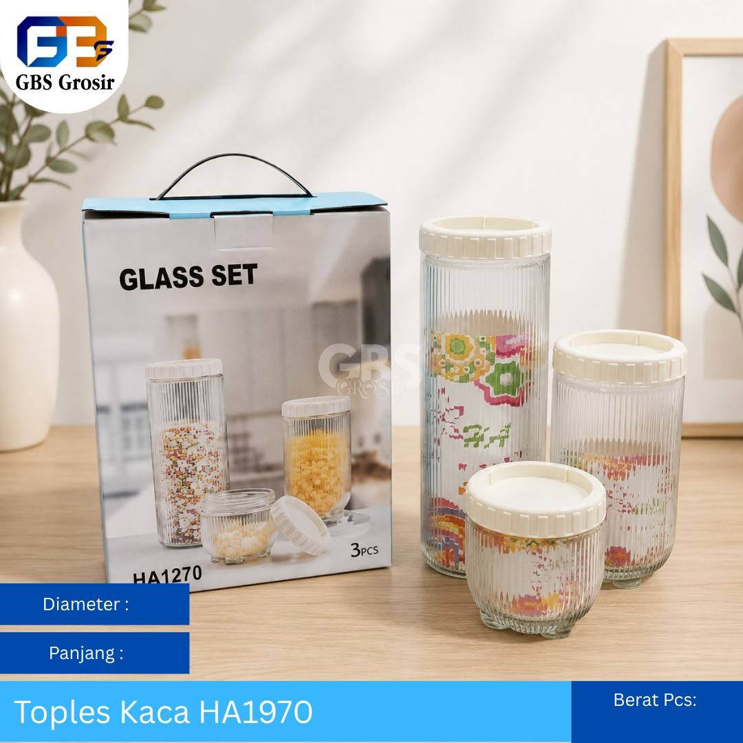 Toples Kaca HA1970 (18pcs)