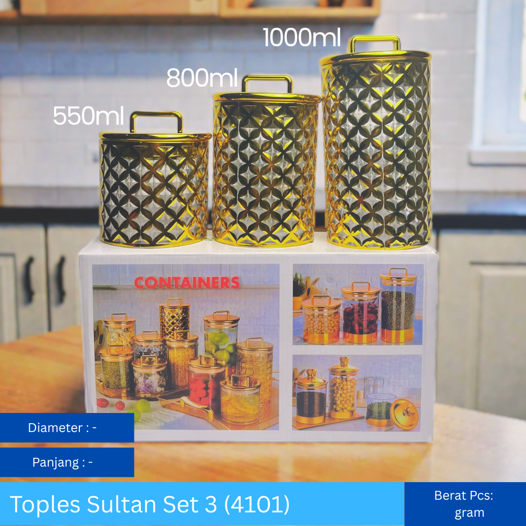 Toples Akrilik Sultan 4101 Set 3 Pcs (24set)