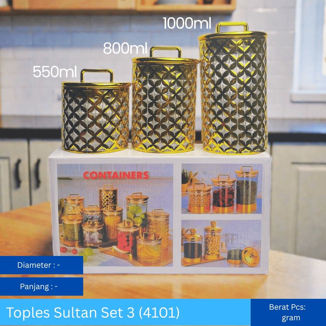 Toples Akrilik Sultan 4101 Set 3 Pcs (24set)