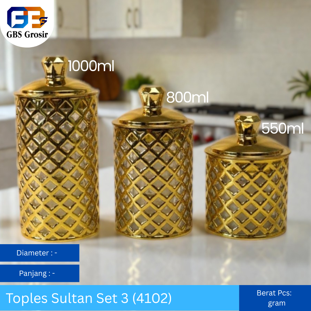 Toples Akrilik Sultan 4102 Set 3 Pcs (24pcs)
