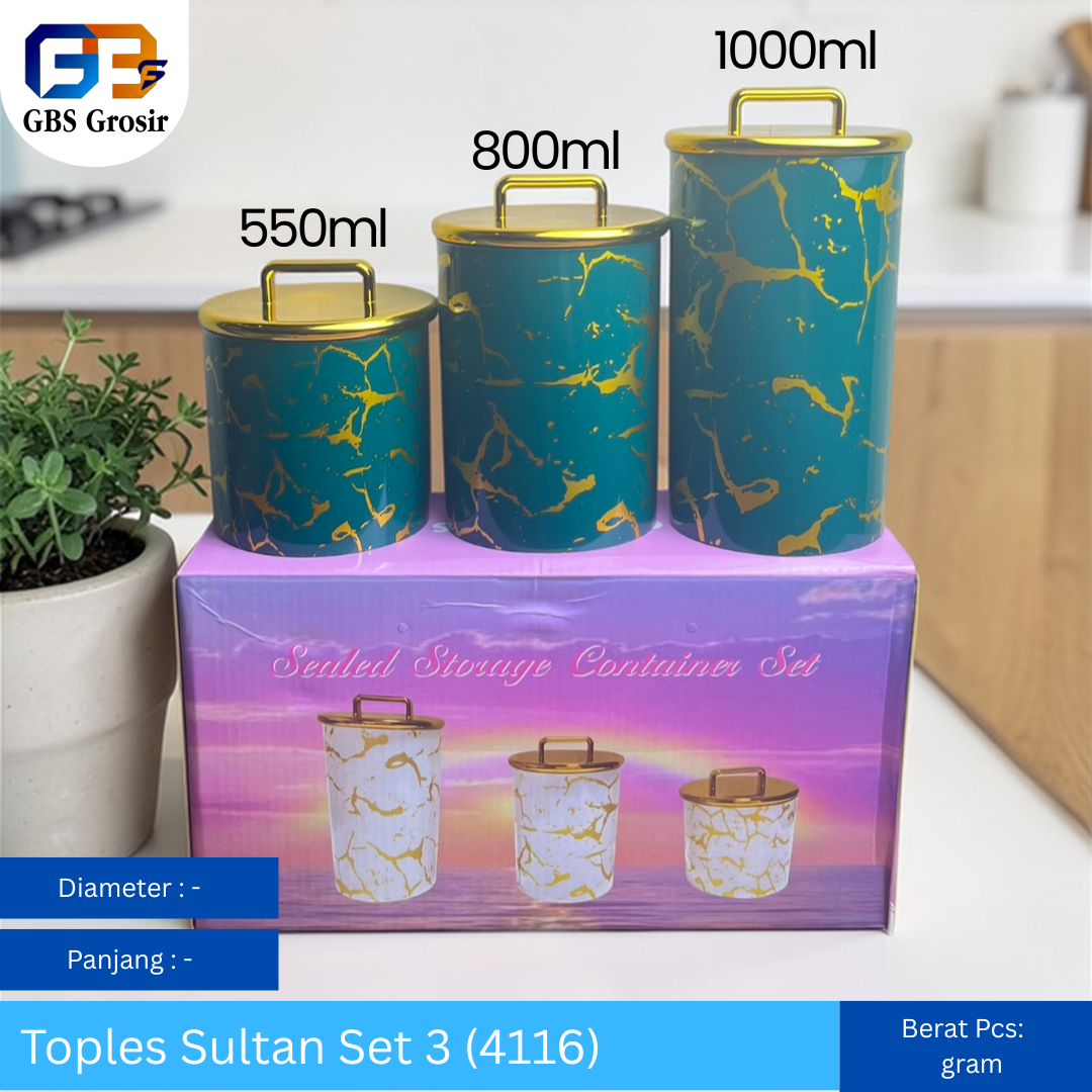Toples Akrilik Sultan 4116 Set 3 Pcs (24pcs)