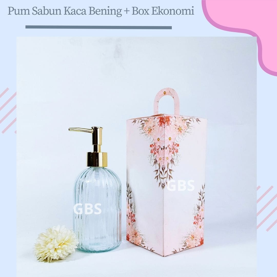 Botol Pump Sabun Bening + Box Eko 7720