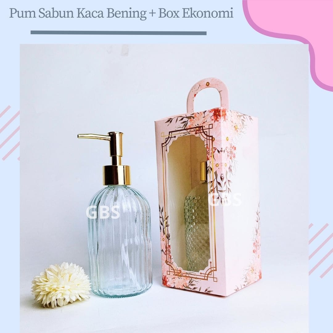 Botol Pump Sabun Bening + Box Eko 7720