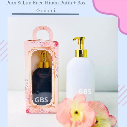 Botol Pump Sabun Hitam Putih + Box Eko 7720