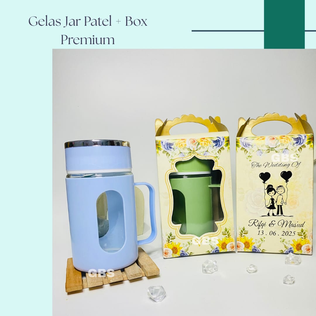 Gelas Jar Pastel Box Ori (60pcs)