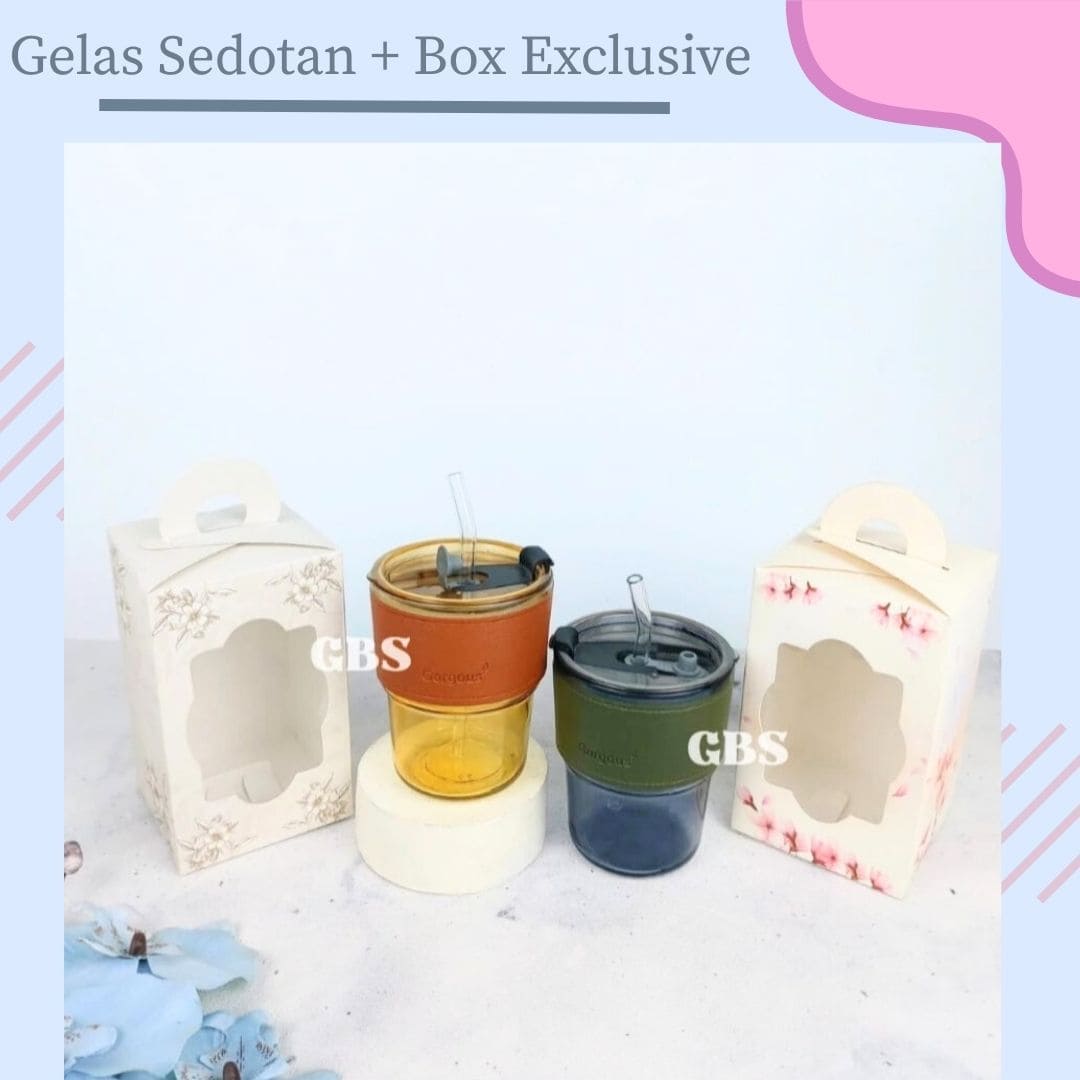 Gelas Sedotan Non + Box Exclusive 9915