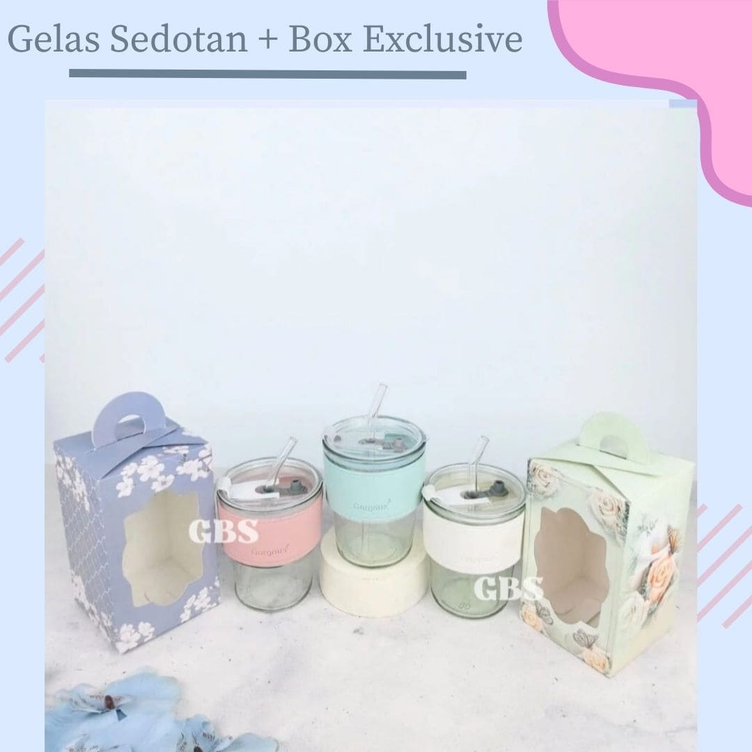 Gelas Sedotan Non + Box Exclusive 9915