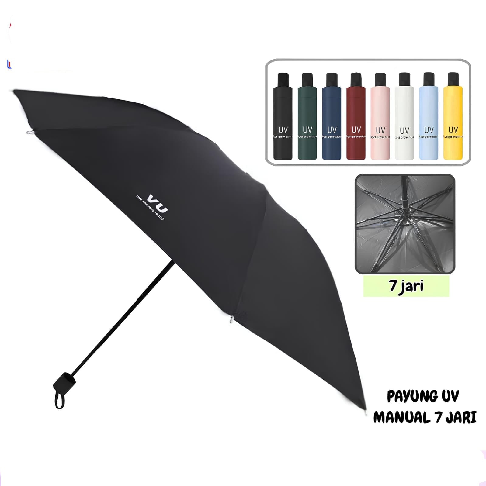 Payung UV Manual 7Jari (100pcs)