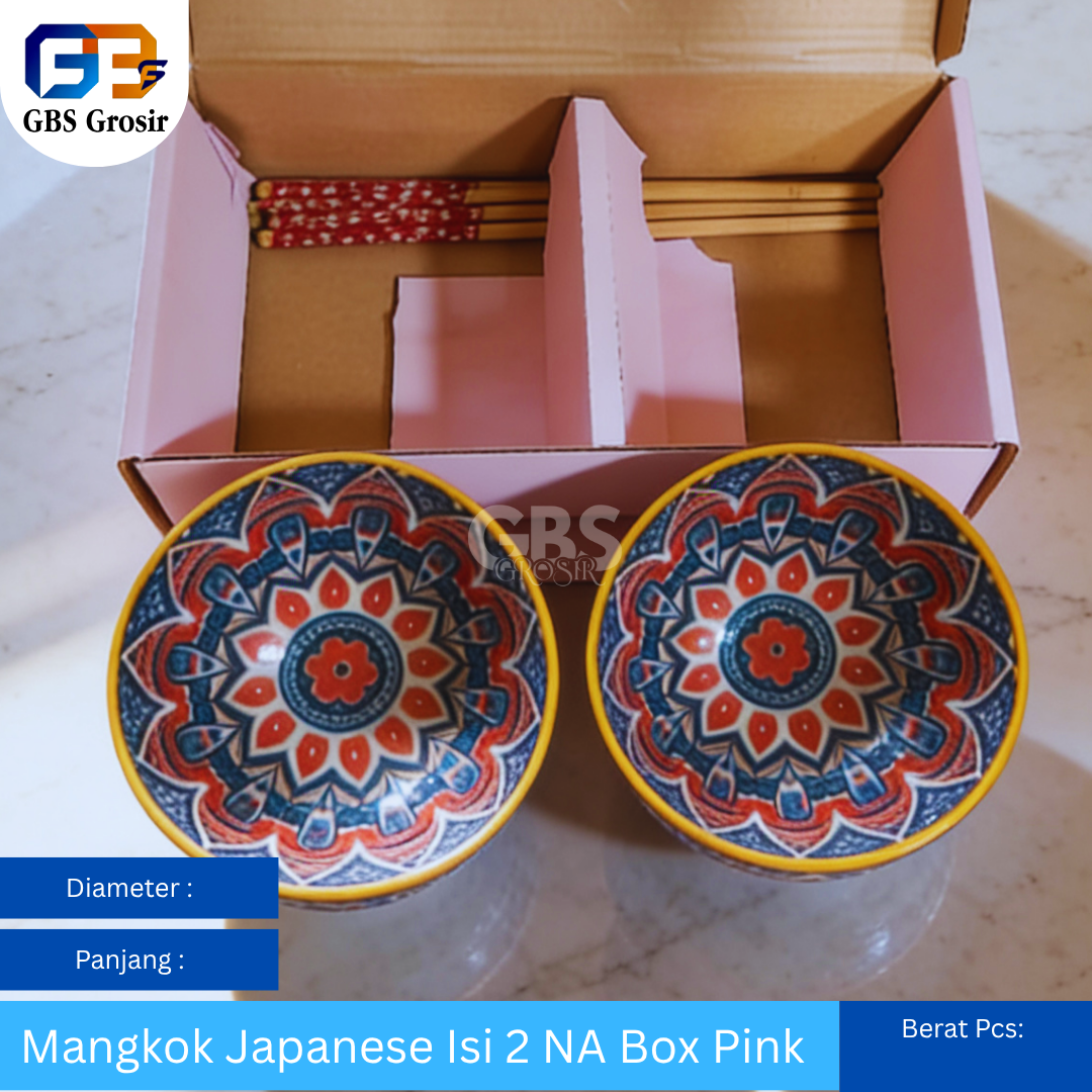 Mangkok Japanese Isi 2 NA Box Pink (50pcs)