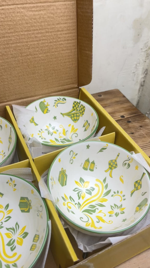 Mangkok Japanese isi 6 NA LEBARAN (18pcs)