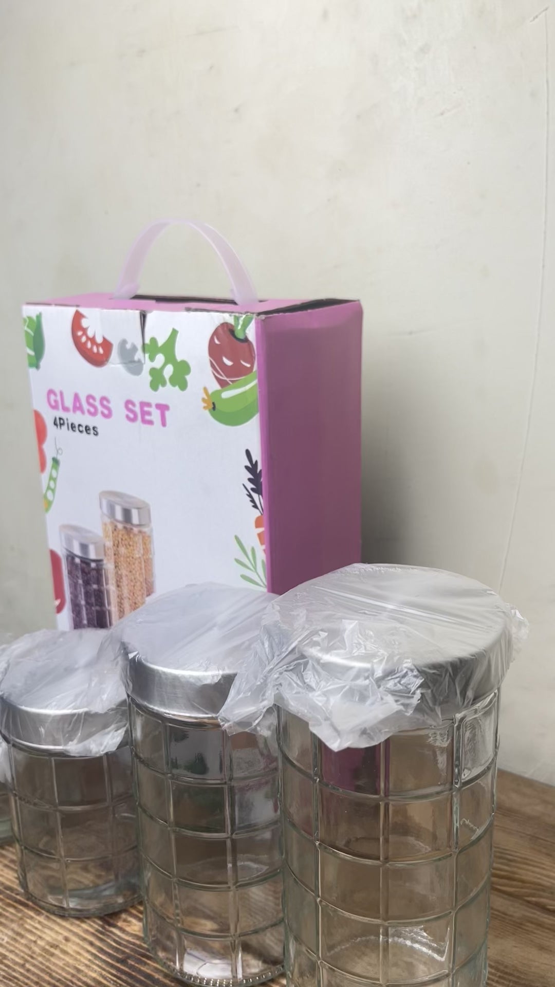 Toples Kaca Diamond Kecil NA Set (12pcs)