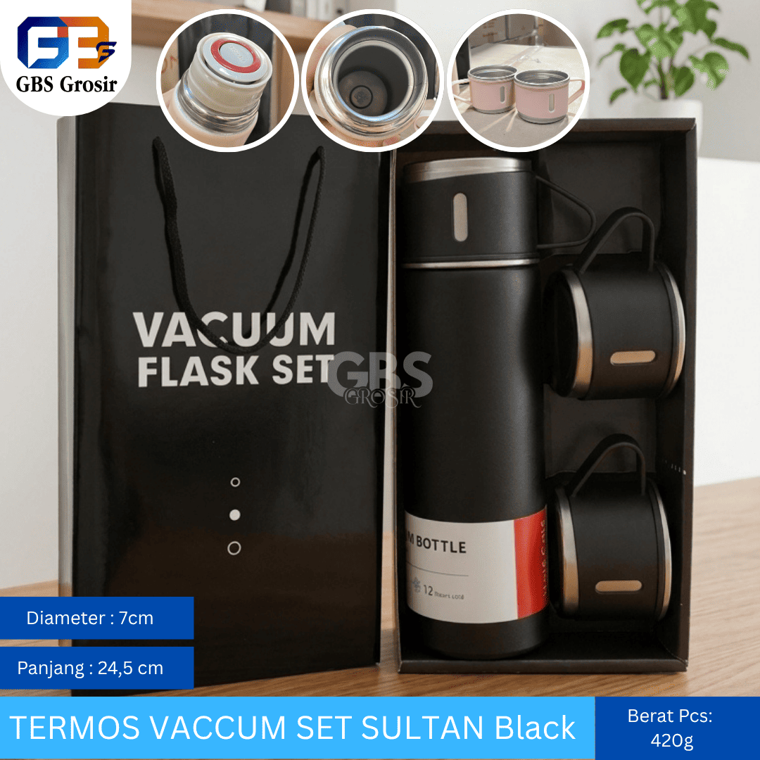 TERMOS VACCUM SET SULTAN Black (48pcs)