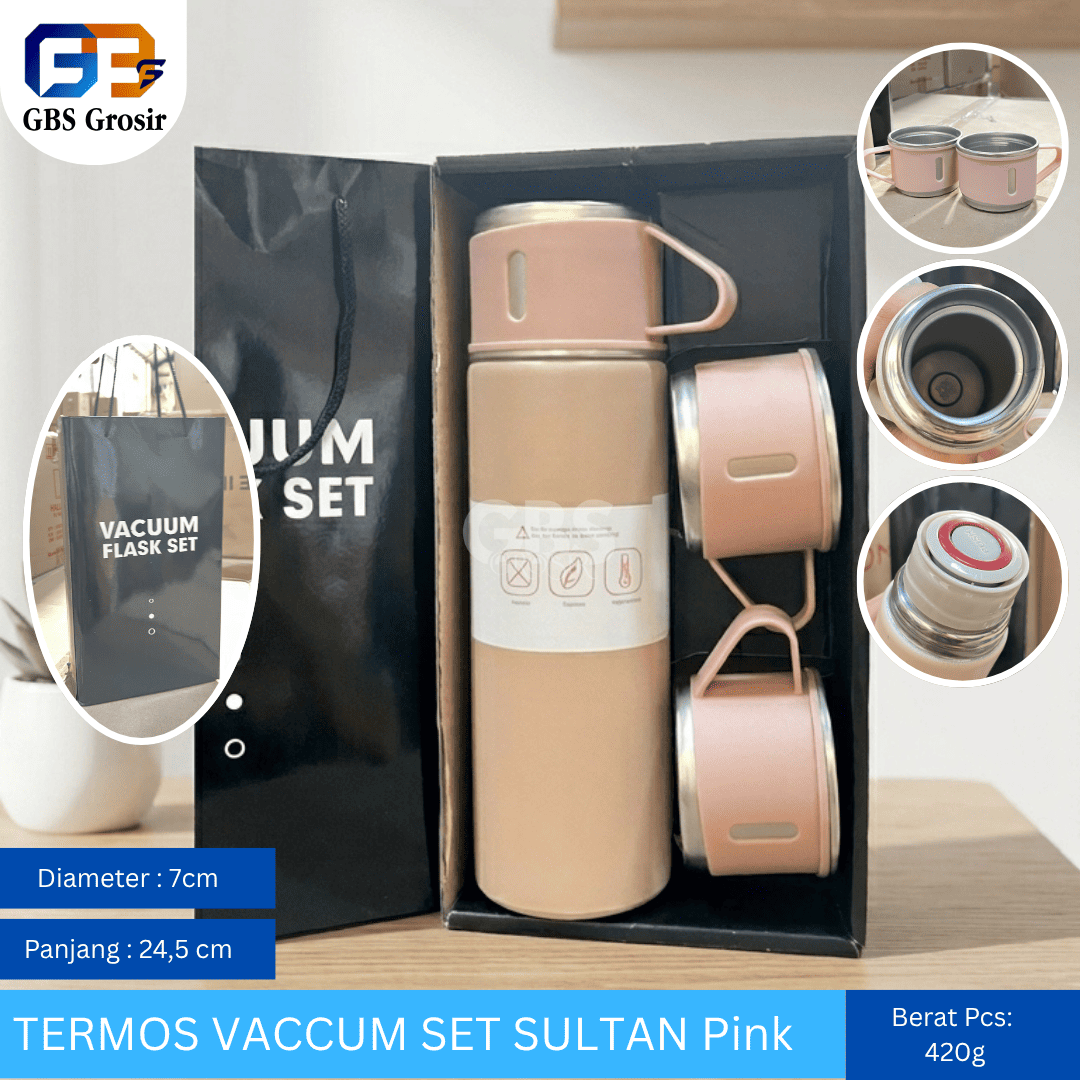 TERMOS VACCUM SET SULTAN Pink (24pcs)
